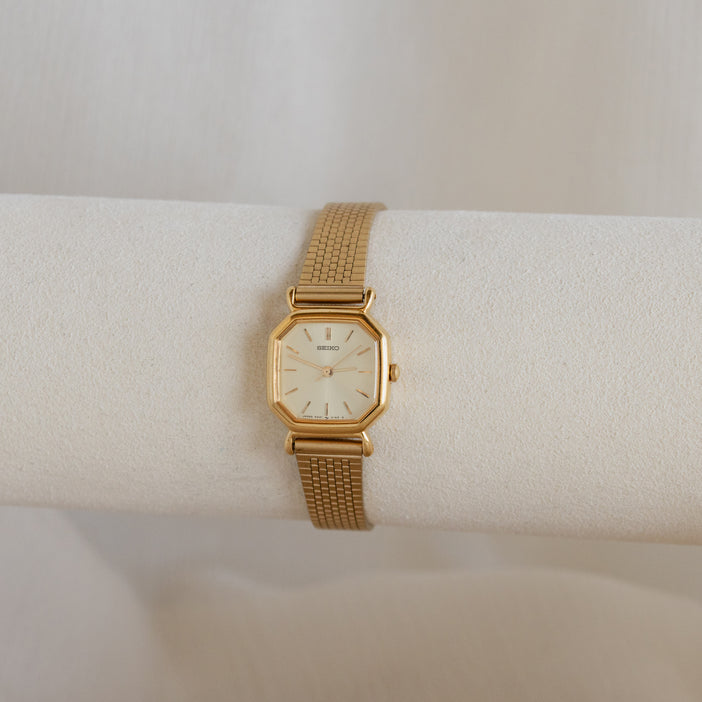 Vintage Seiko Square Dress Gold Watch