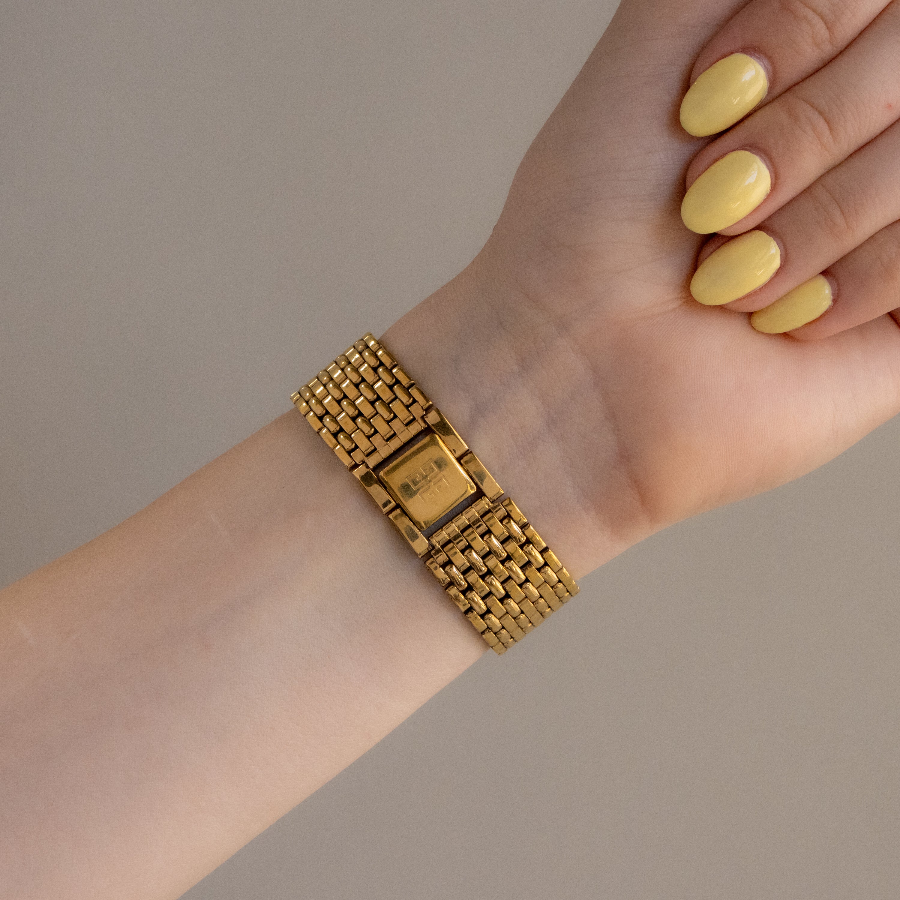 Vintage Givenchy Swiss Square Gold Watch