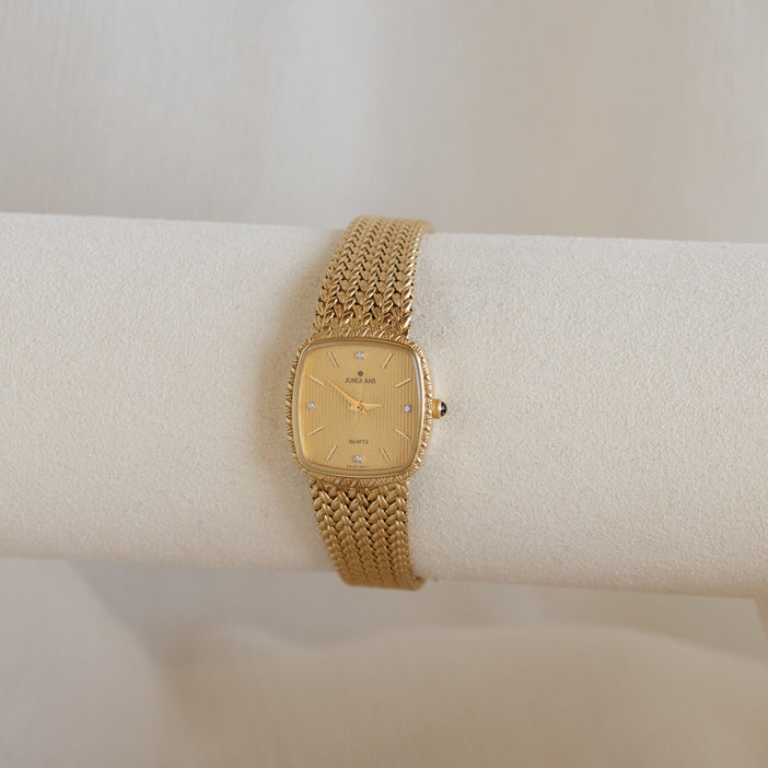 Vintage Junghans Swiss Square Gold Watch