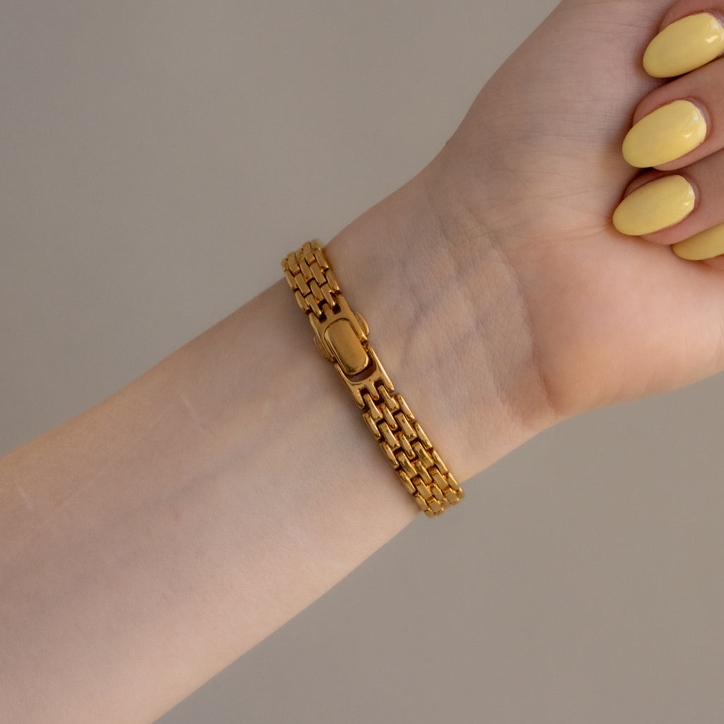 Vintage YSL Long Oval Gold Watch