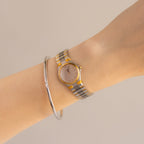 Vintage Christian Dior Swiss Grey Two Tone Watch