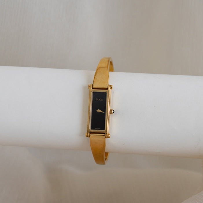 Vintage Gucci Swiss Slim Cuff Gold Watch