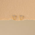 Mini Diamond Row Chain Studs