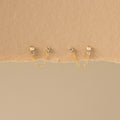 Mini Pearl Diamond Chain Studs
