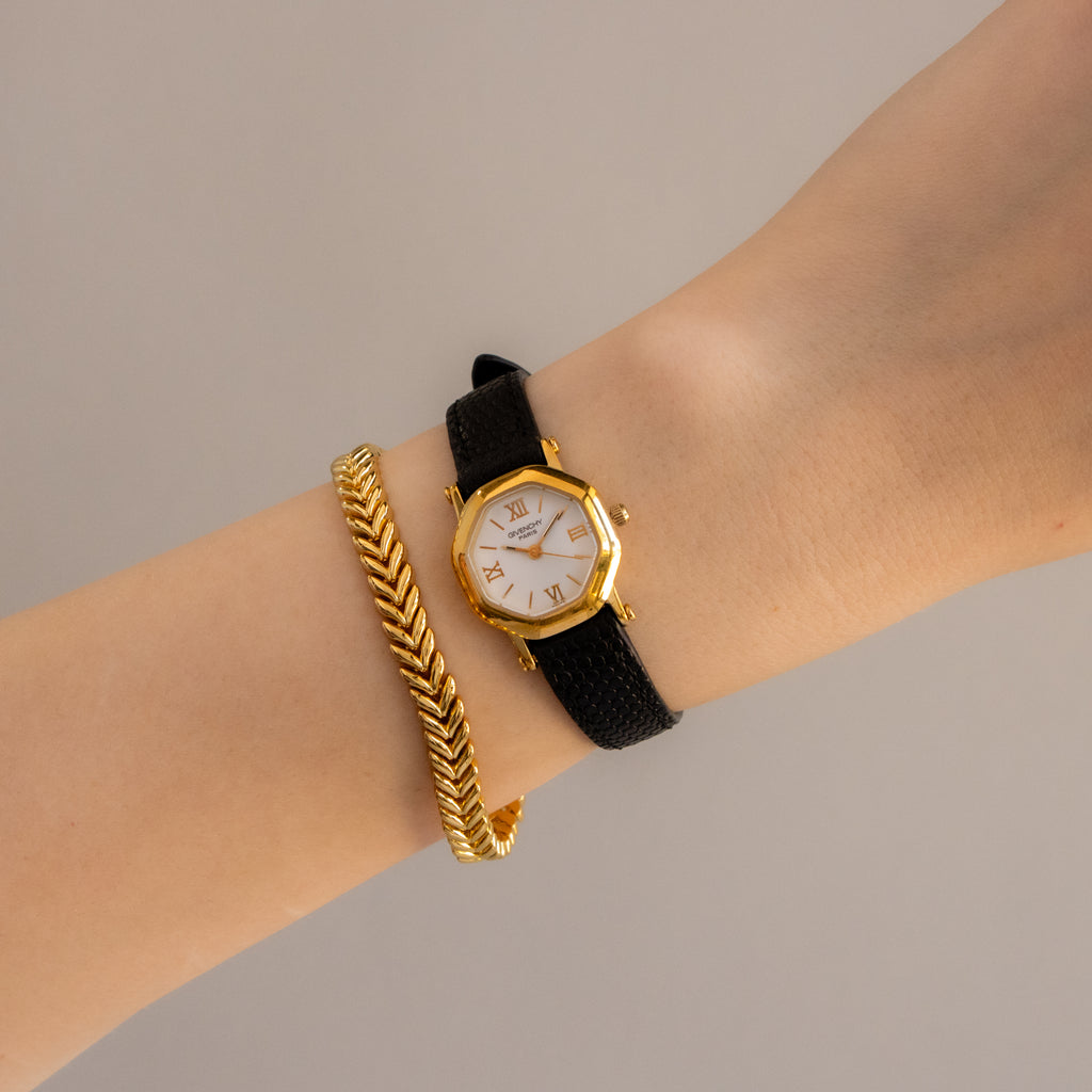 Vintage Givenchy Swiss Octagonal Gold Women's Watch | Caitlyn Minimalist