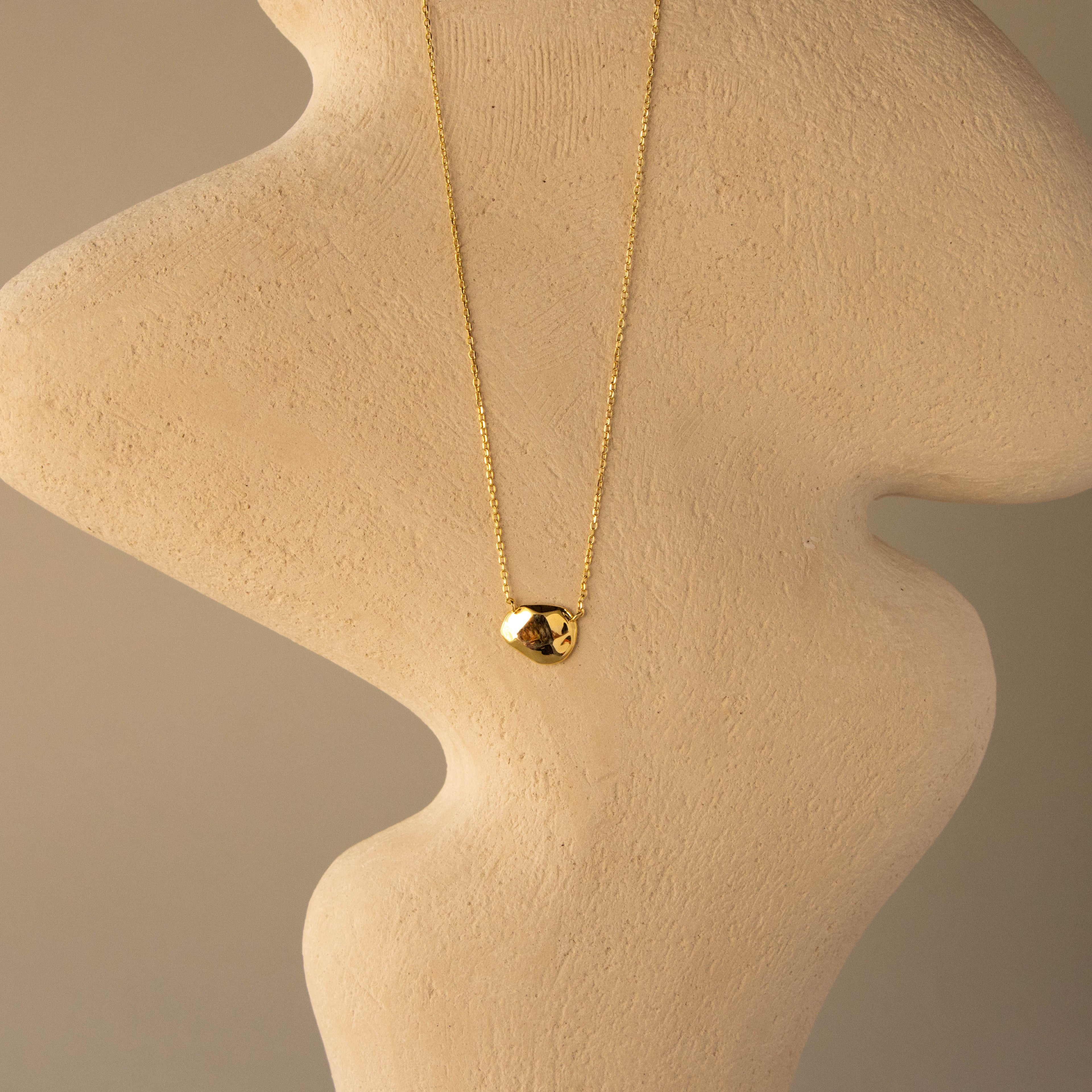 Organic Pebble Charm Necklace