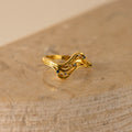 Mixed Gemstone Wave Ring