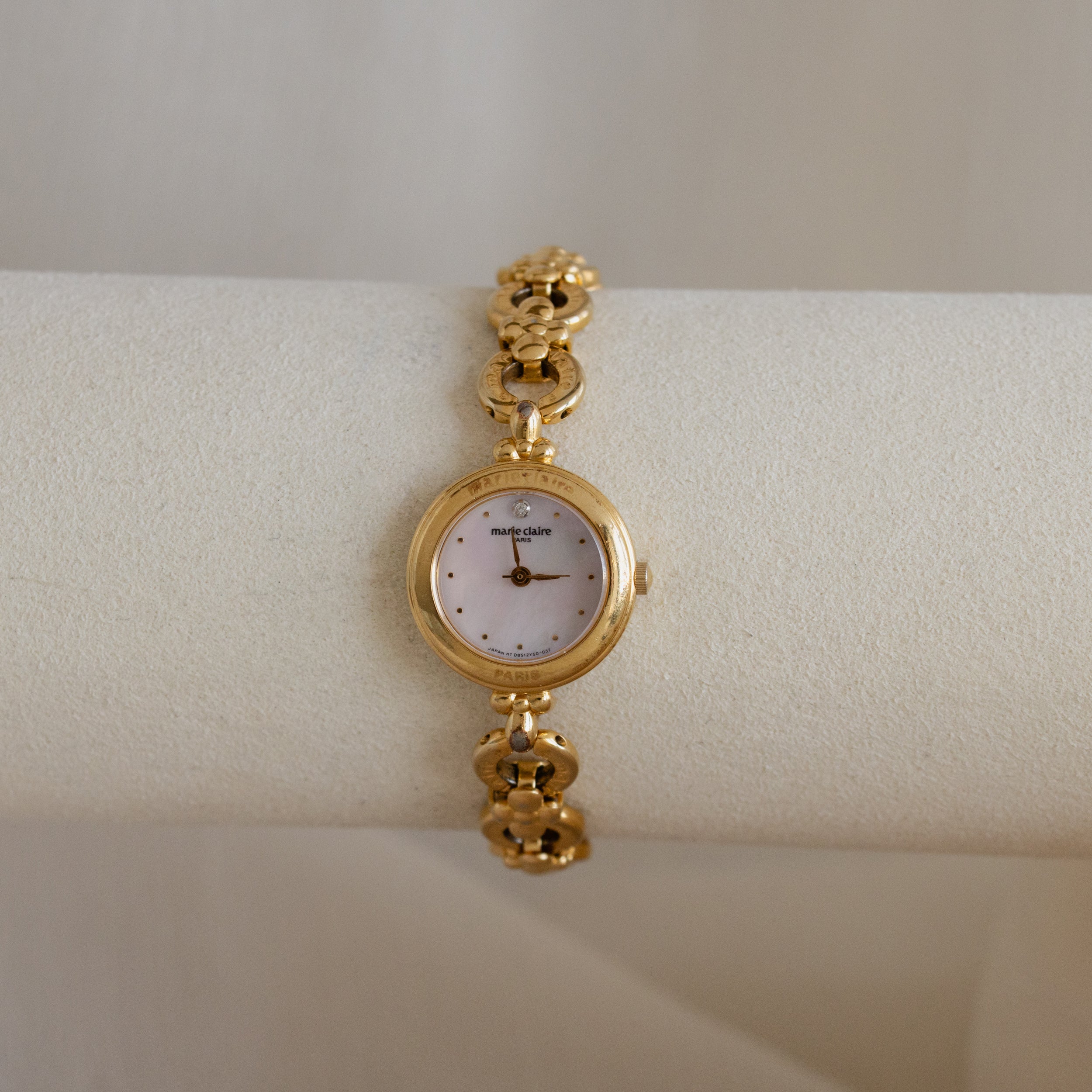 Vintage Marie Claire Round Gold Watch