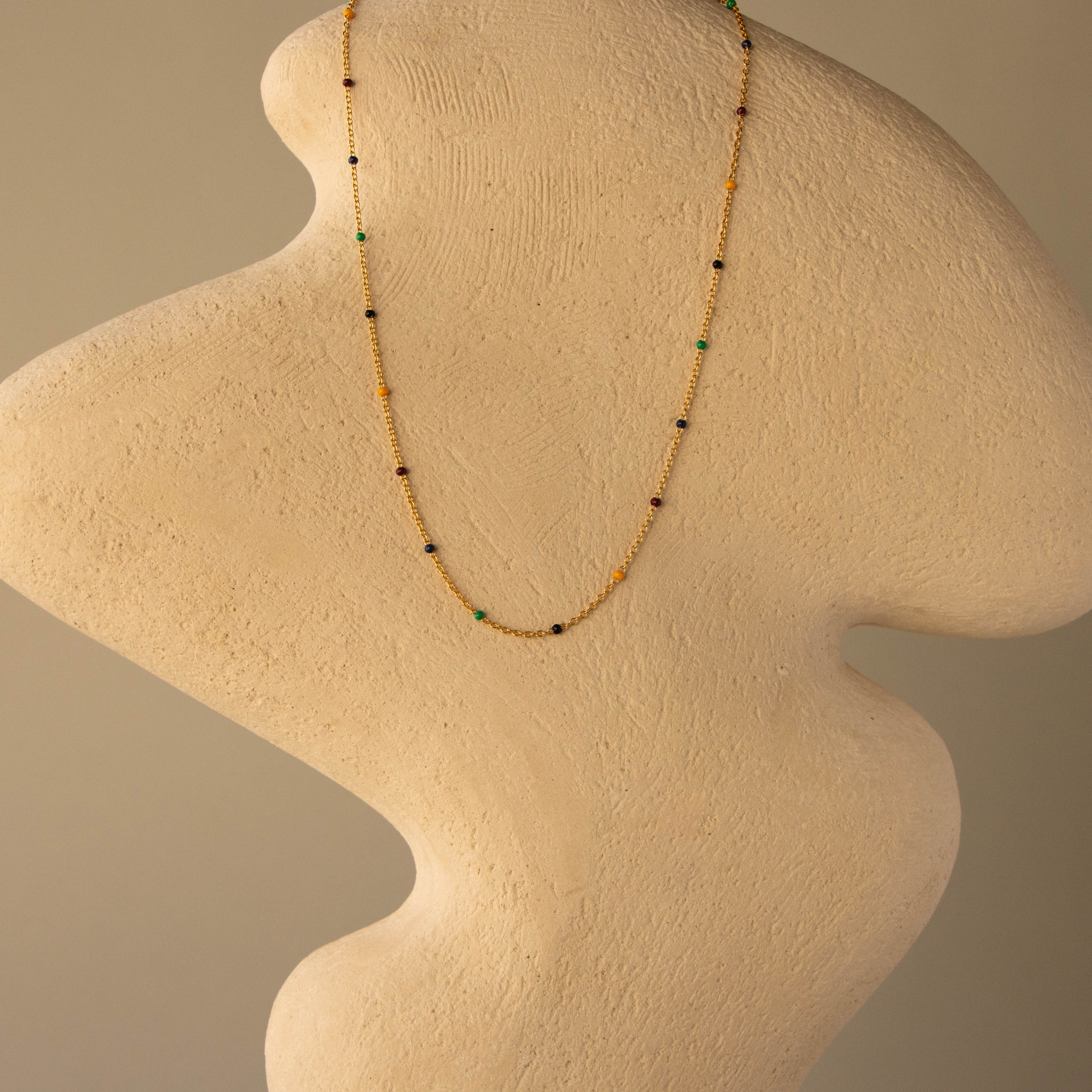 Oasis Beaded Station Necklace
