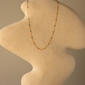 Rainbow Beaded Station Necklace