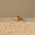 Art Deco Pave Marquise Signet Ring