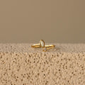 Open Marquise Opal & Diamond Wrap Ring
