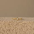 Diamond & Opal Teardrop Ring