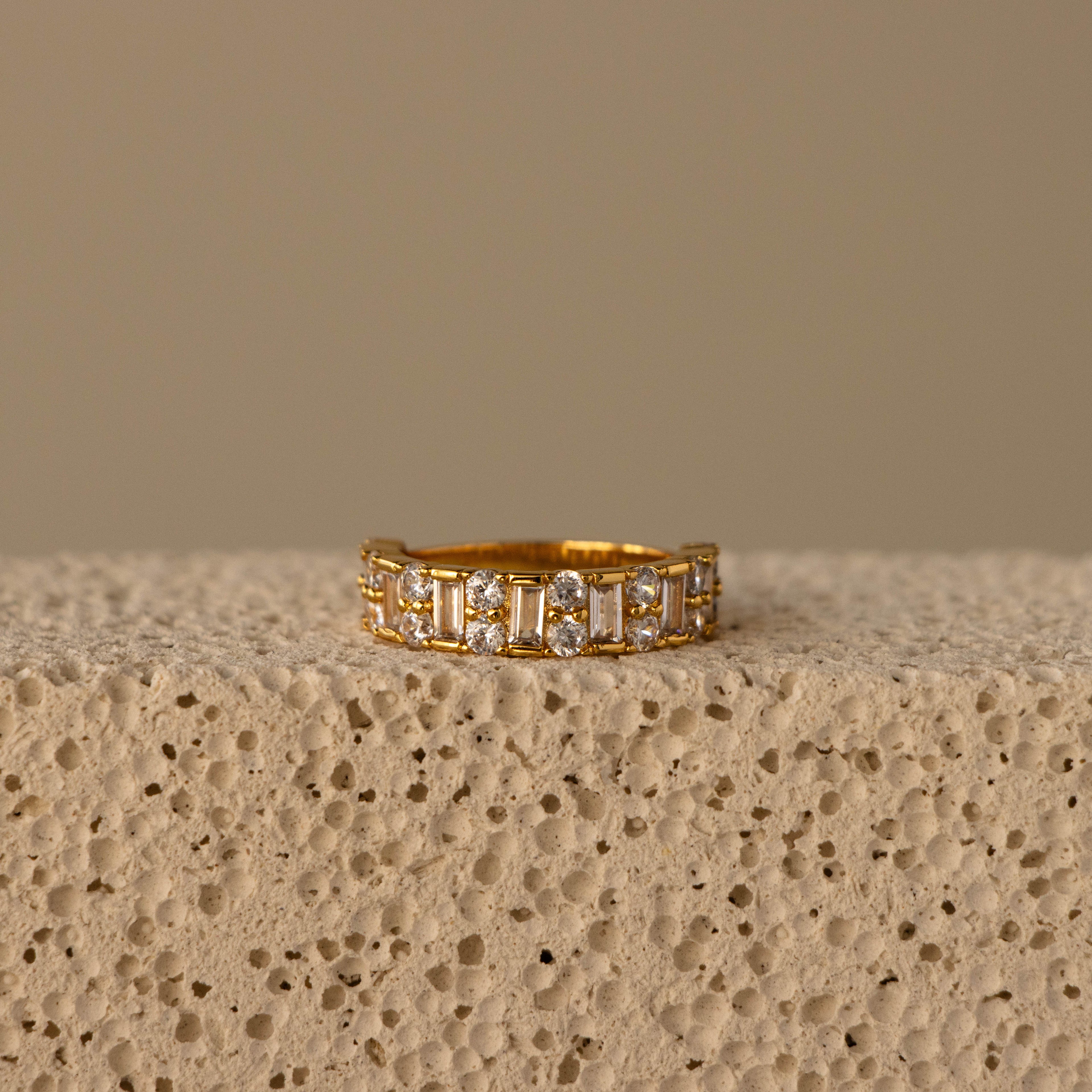 Diamond Round & Baguette Eternity Ring