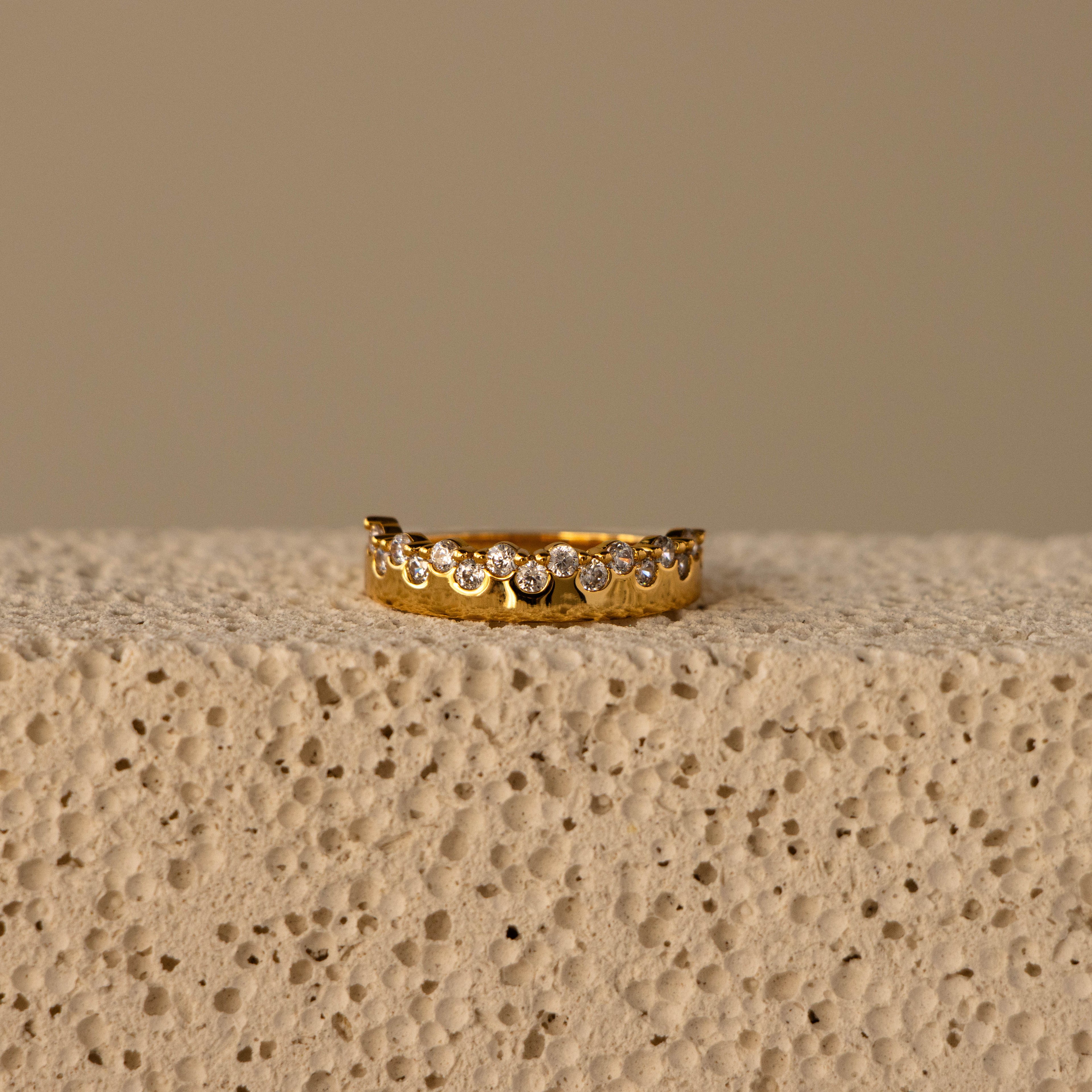 Pave Eternity Crown Ring