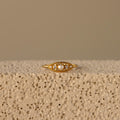 Beaded Pearl & Diamond Eye Ring