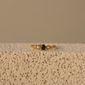 Beaded Sapphire & Pearl Ring