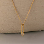 Diamond Barrette Clasp Necklace