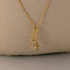 Diamond Barrette Clasp Necklace