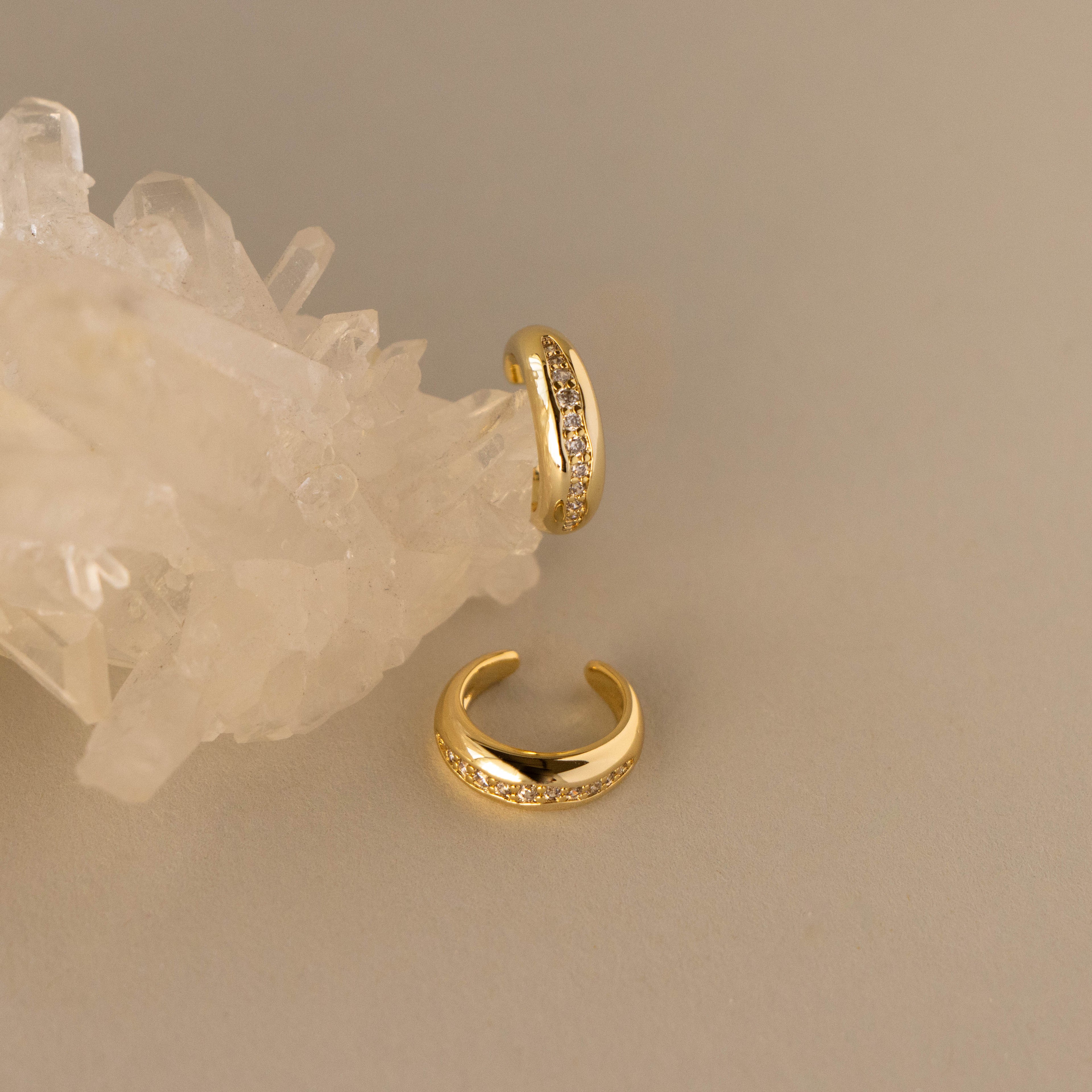 Pave Channel Ear Cuffs