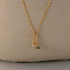 Pear Diamond Clip Necklace