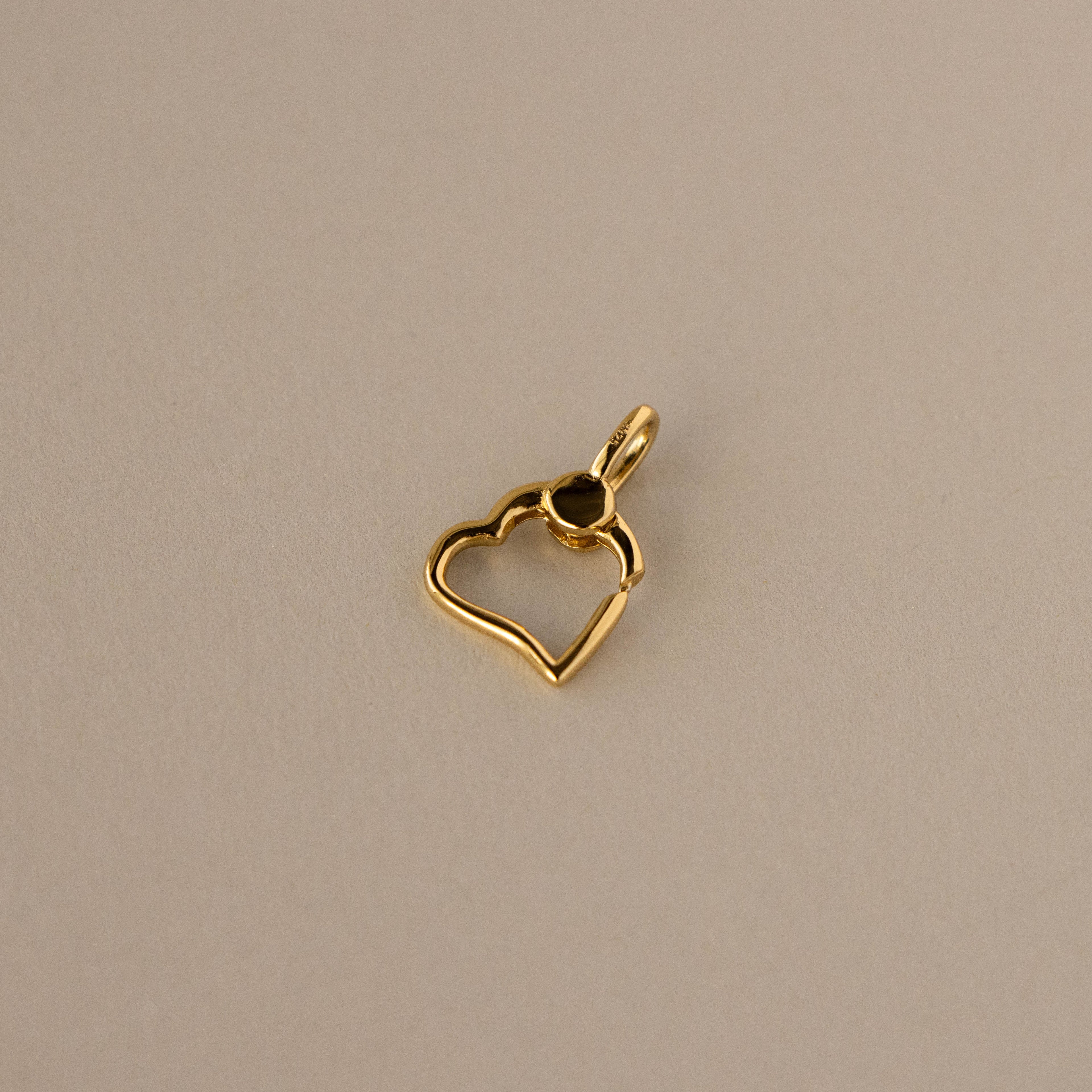 Sideways Heart Pendant Charm Holder