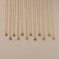 Flower Basket Birthstone Necklace