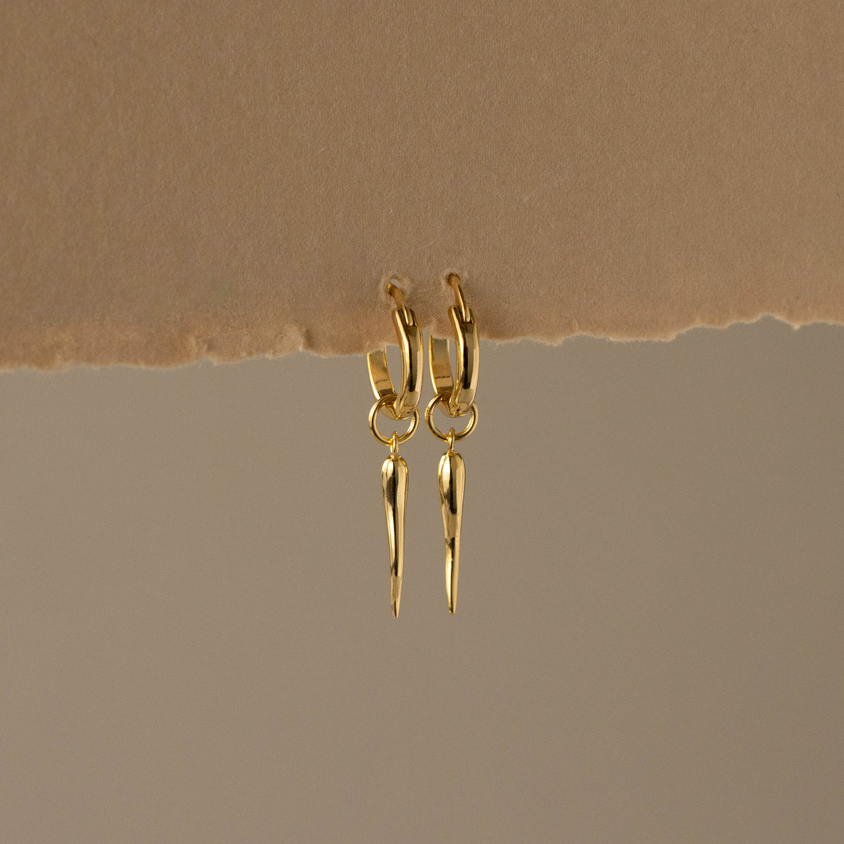 Cornicello Horn Drop Hoops