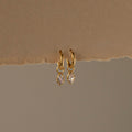 Diamond Marquise Drop Huggies