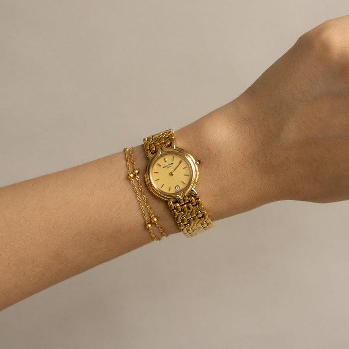 Vintage Carven Round Gold Watch