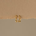 Organic Wave Huggie Studs