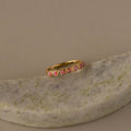 Pink Opal Teardrop Eternity Ring