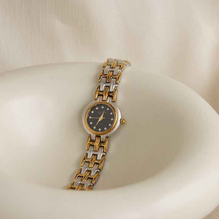 Vintage Executive Primier Round Two Tone Watch