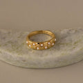 Wide Checkered Pearl Band