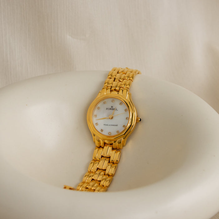 Vintage Forbell Round Gold Watch