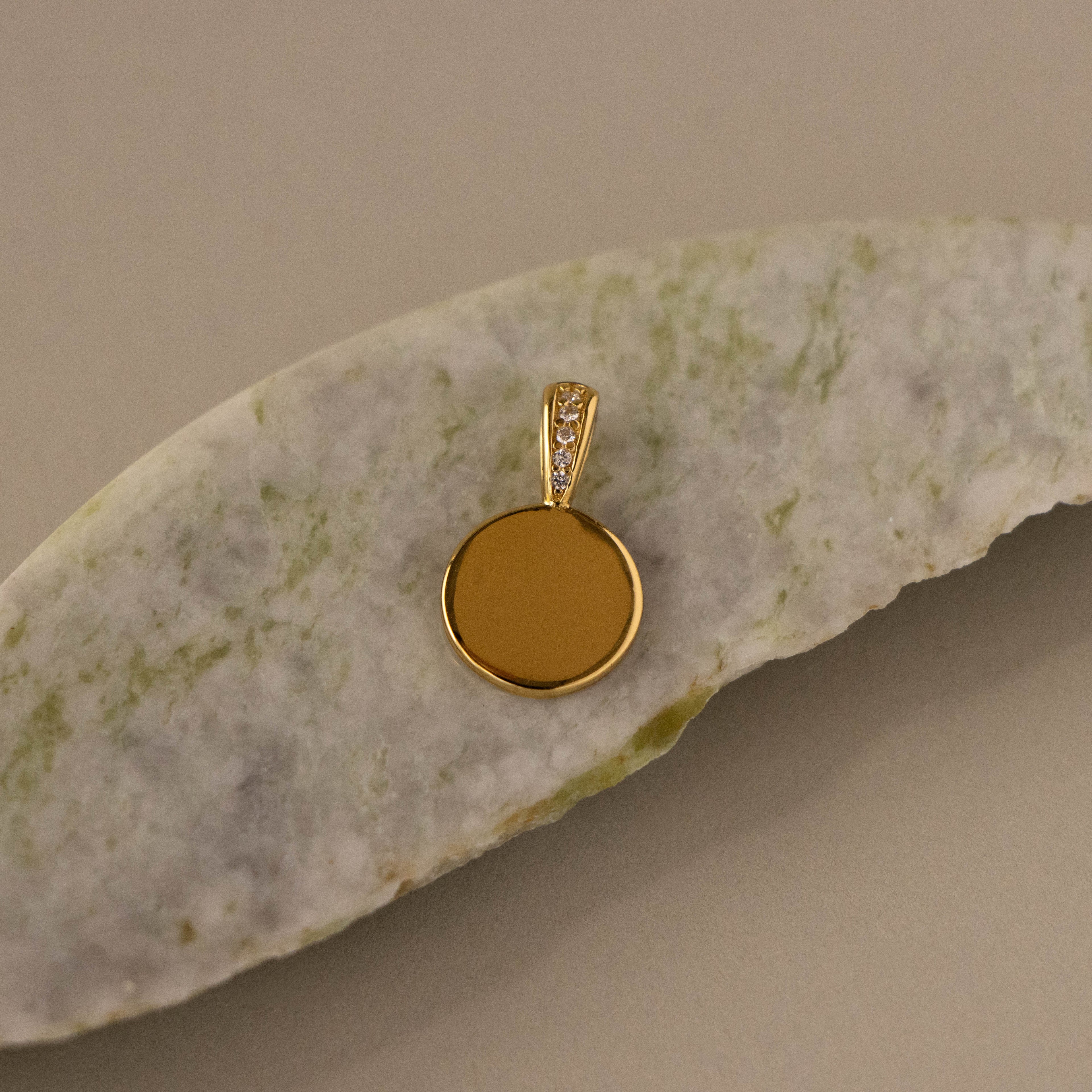Pave Ring Circle Charm