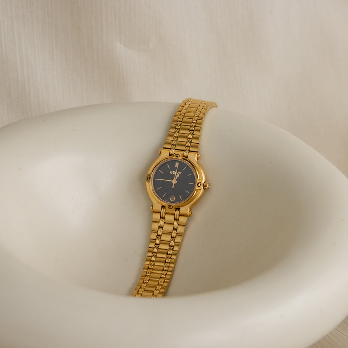 Vintage Gucci Swiss Round Gold Watch