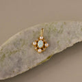 Victorian Opal Pearl Frame Charm