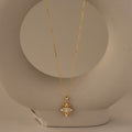 Victorian Opal Pearl Flower Frame Necklace