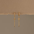 Pave Marquise Starburst Chain Hoops