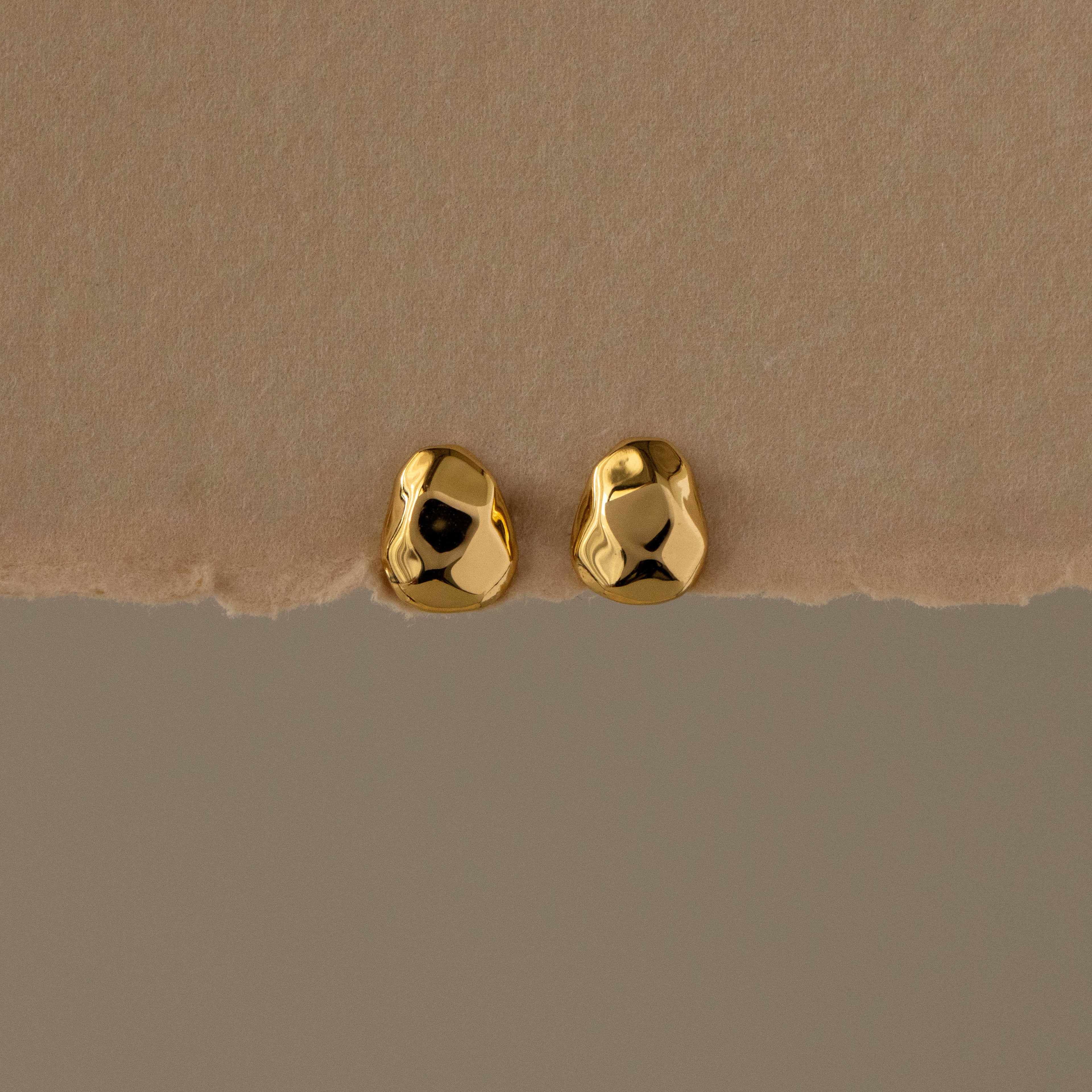 Organic Molten Nugget Studs