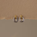 Dainty Mixed Metal Link Studs
