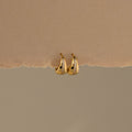 Pave Channel Dome Huggies