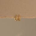 Dainty Pave Dome Huggies