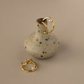 Hammered Double Front Pearl Ear Cuffs