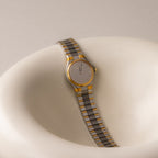 Vintage Christian Dior Swiss Grey Two Tone Watch