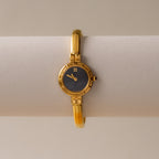 Vintage YSL Midnight Dial Cuff Gold Watch