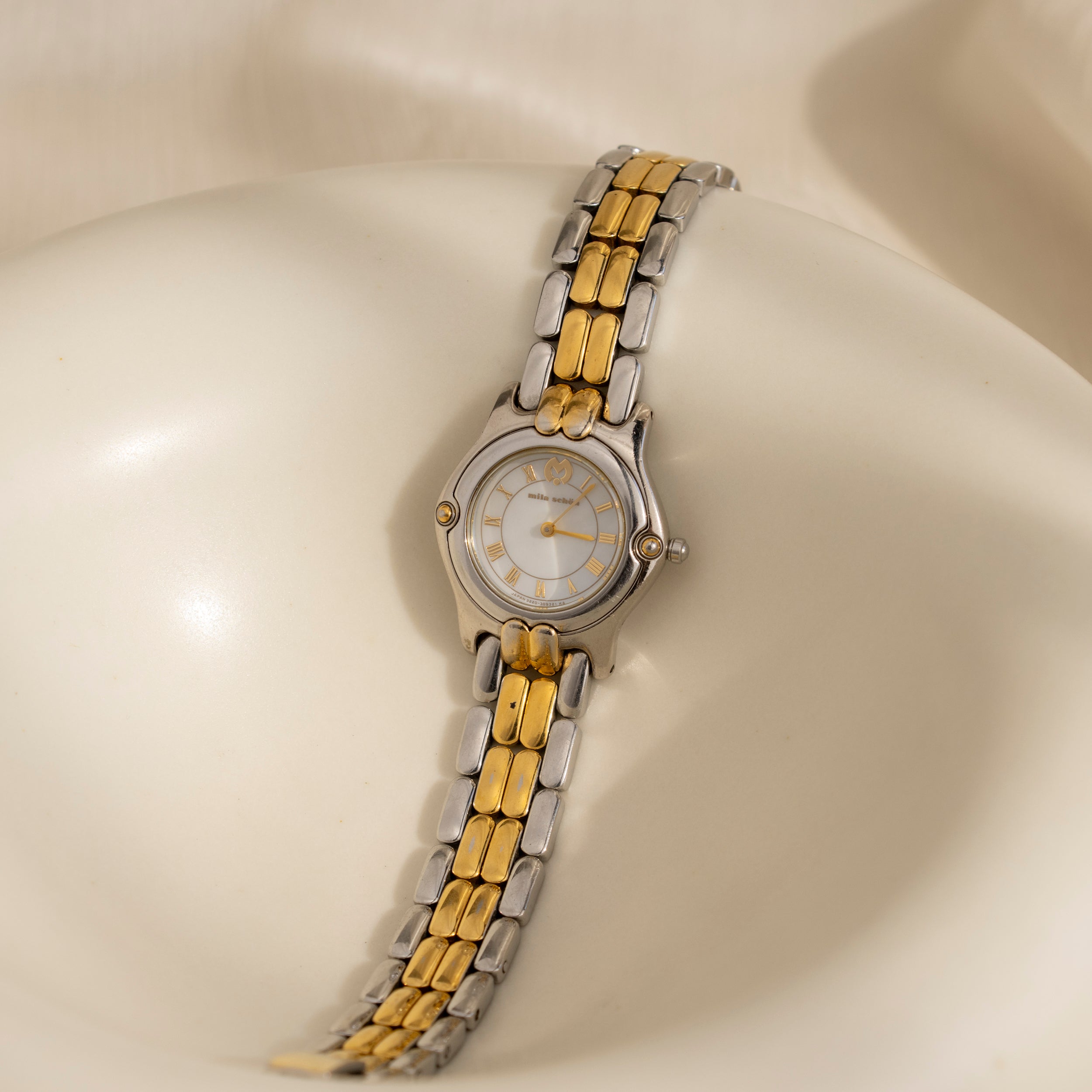 Vintage Mila Schön Round Two Tone Watch