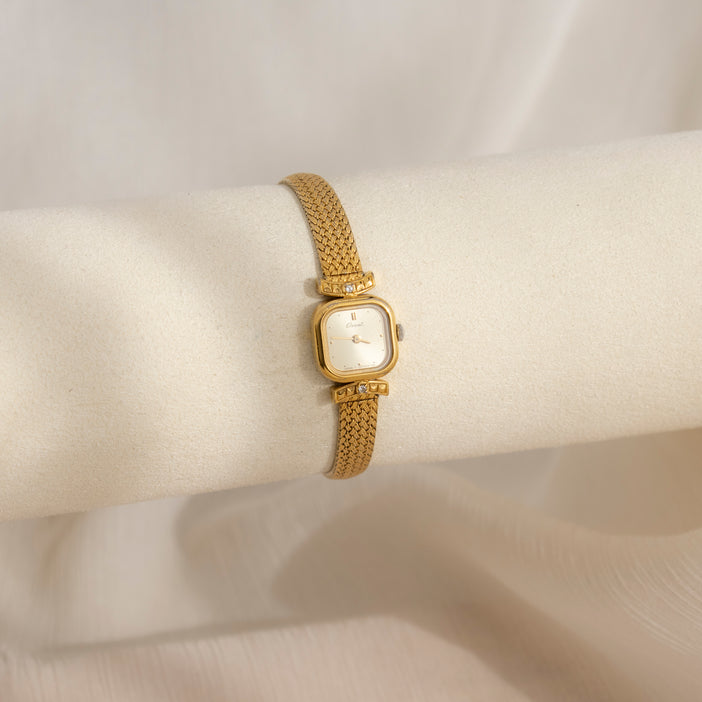 Vintage Orient Square Slim Gold Watch