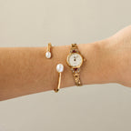 Vintage Christian Bernard Ruby Gold Watch